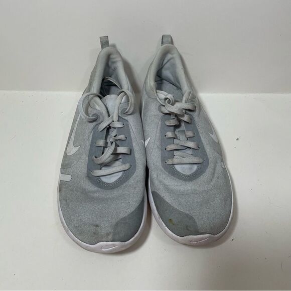Nike Flex Experience Silver Athletic Running Shoes - Picture 4 of 8